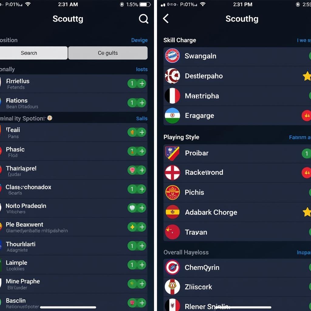 Scouting Players in PES 2018 Mobile