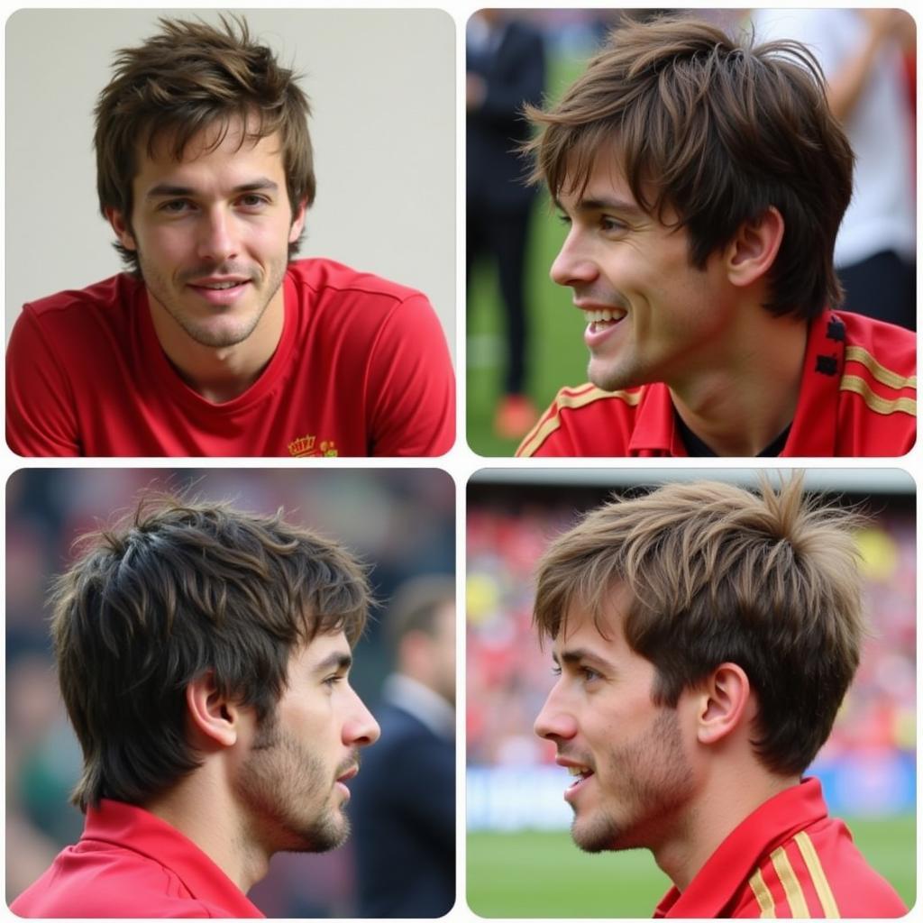 Football Fans Emulating Shaggy Hairstyles