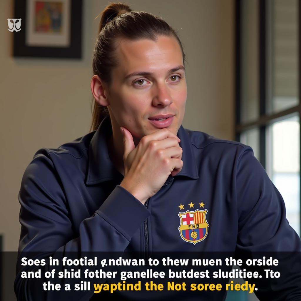 Soccer player discussing relationships