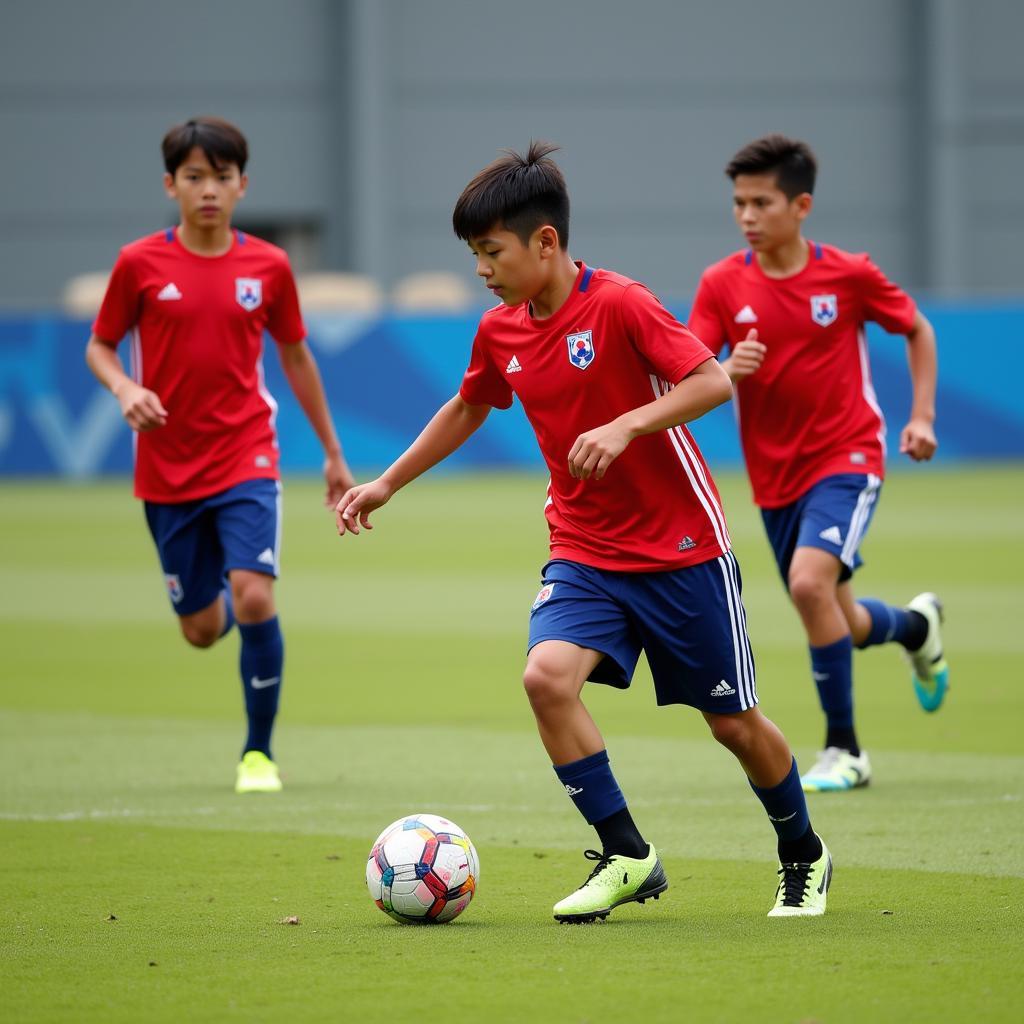 South Korean Youth Football Training