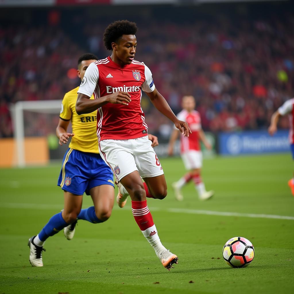 Tahith Chong in Action Against Astana