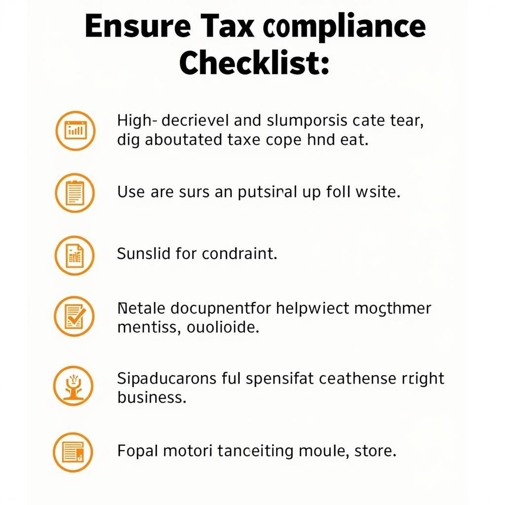 Checklist for tax compliance