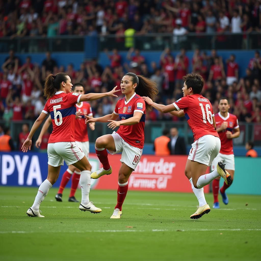 Thailand National Team Players in Action