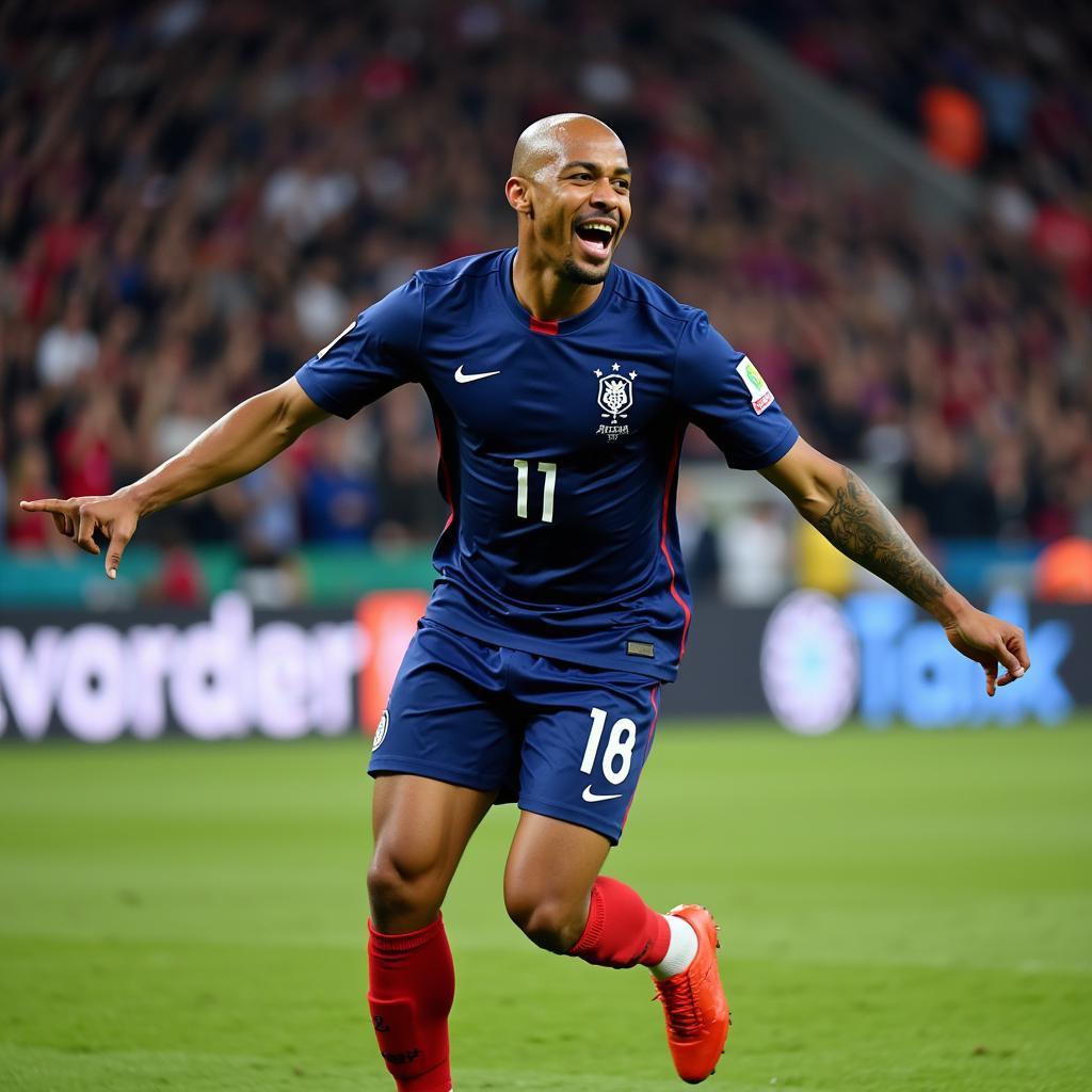 Thierry Henry Celebrating a Goal