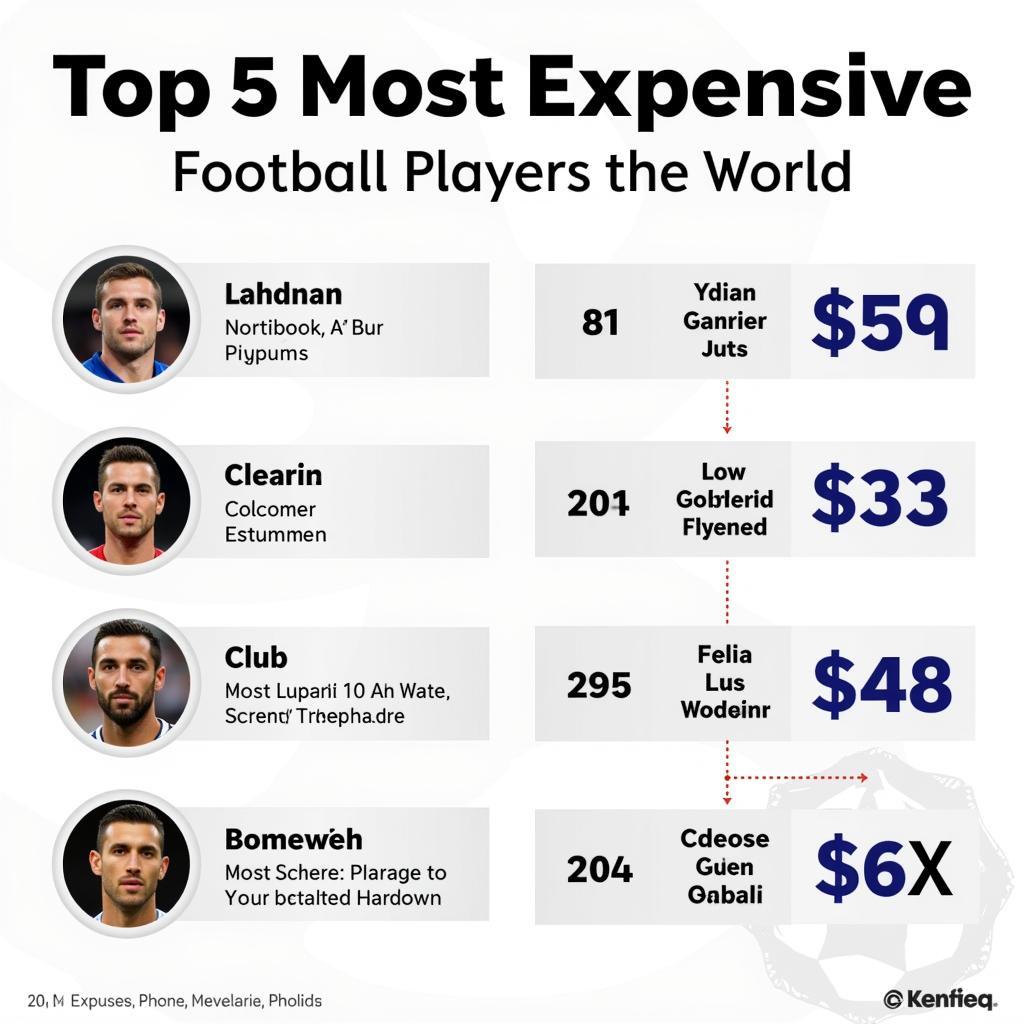 Top Footballers and Their Estimated Market Value