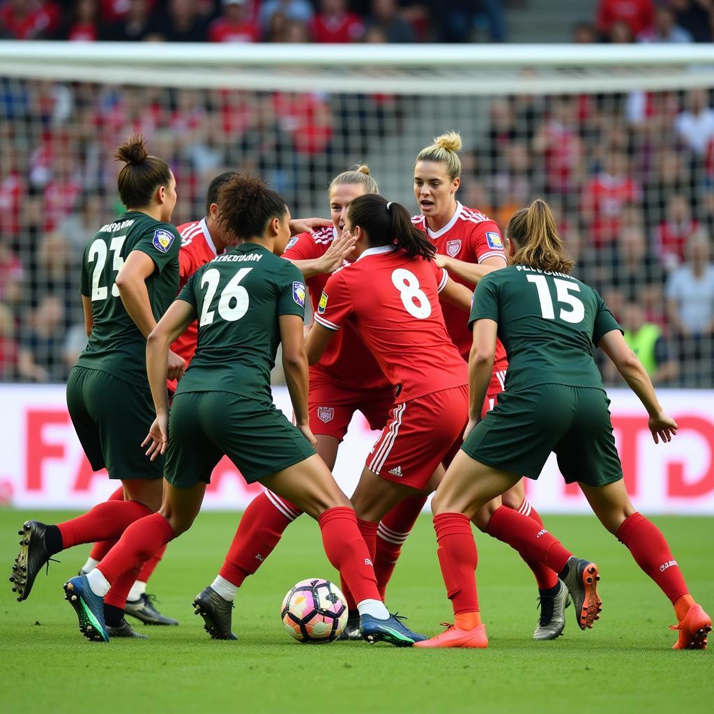 U20 Defenders Forming a Wall