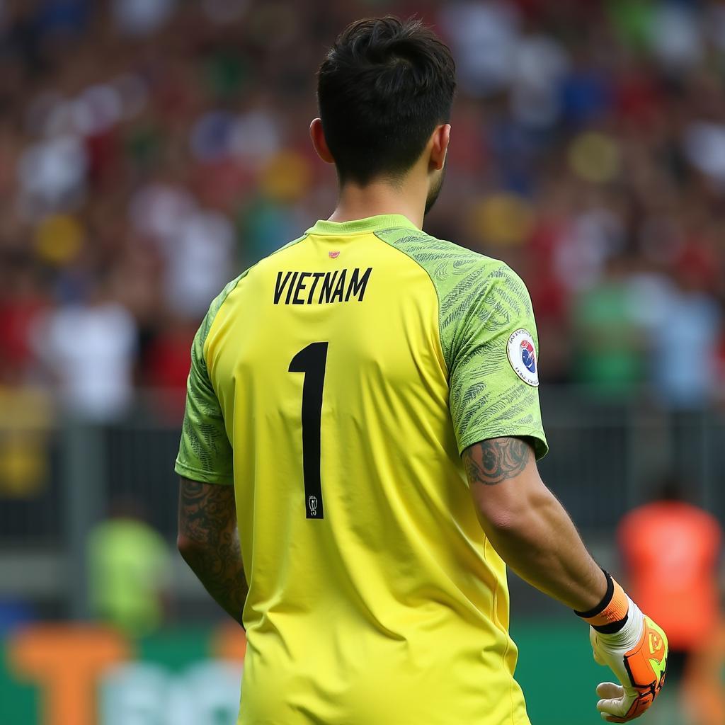 U23 Vietnam Goalkeeper Wearing Number 1 Jersey