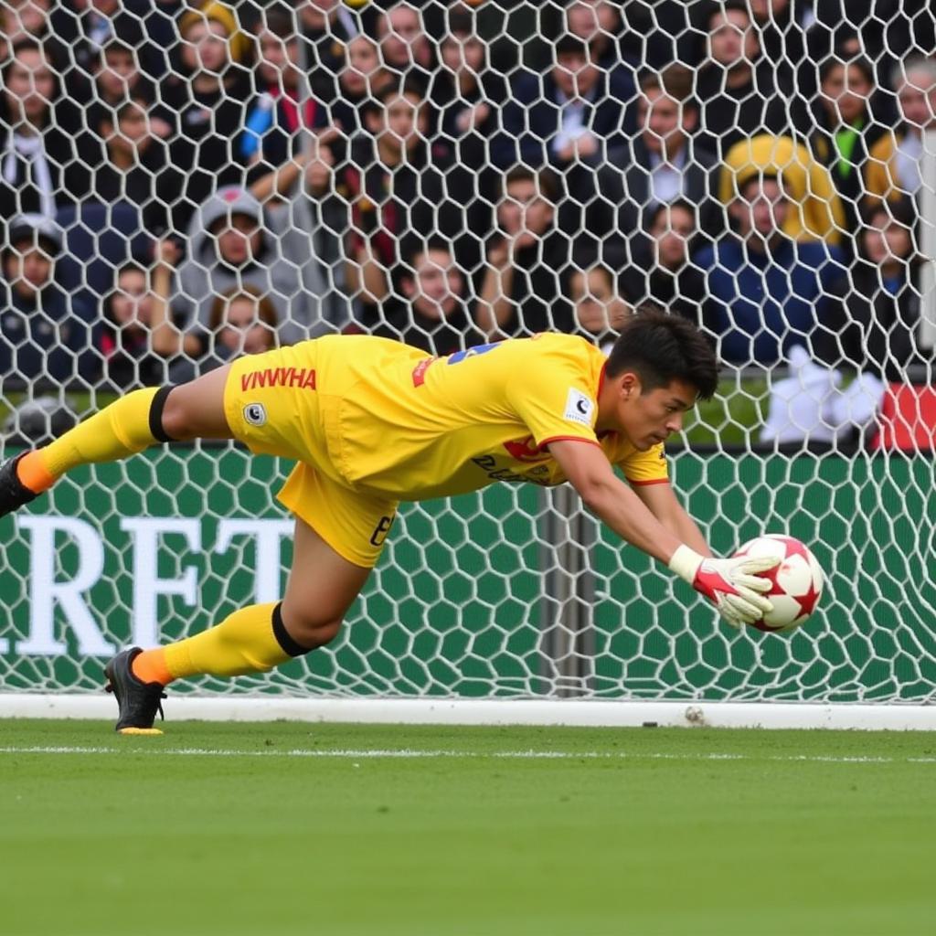 U23 Vietnam goalkeeper making a save