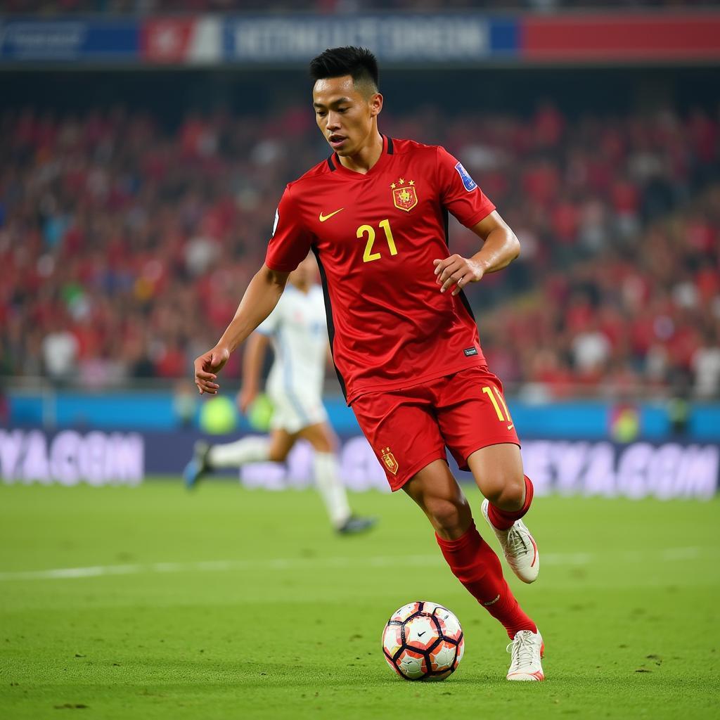 U23 Vietnam's Number 21 in Action