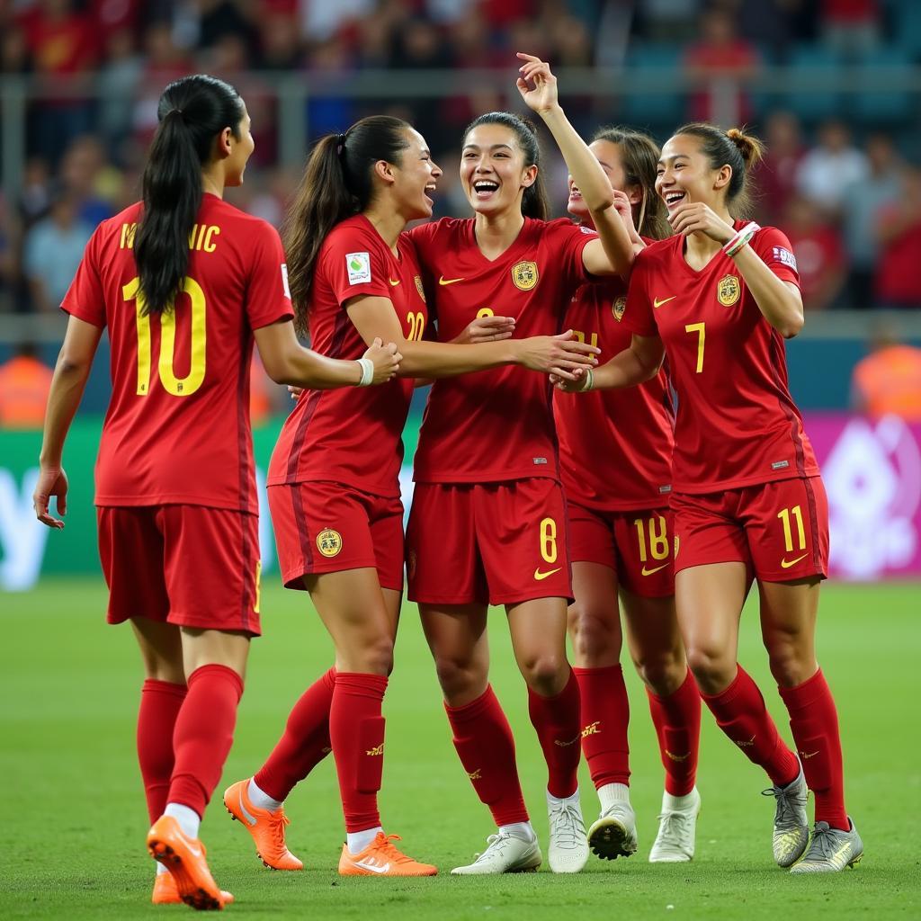 U23 Vietnam Team Celebrating a Victory