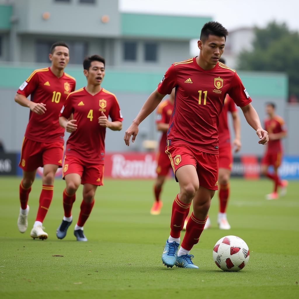 U23 Vietnam players training