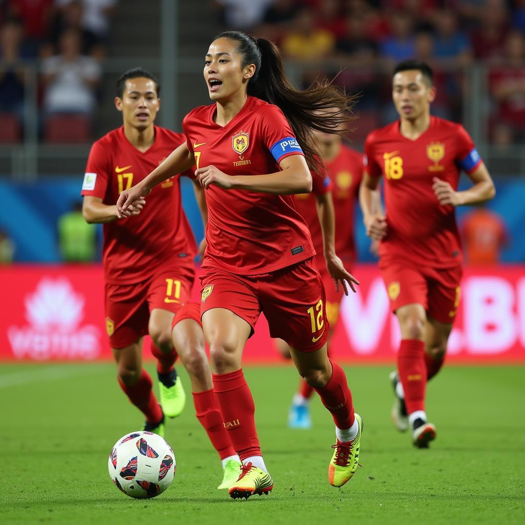 Vietnam National Football Team Players in Action