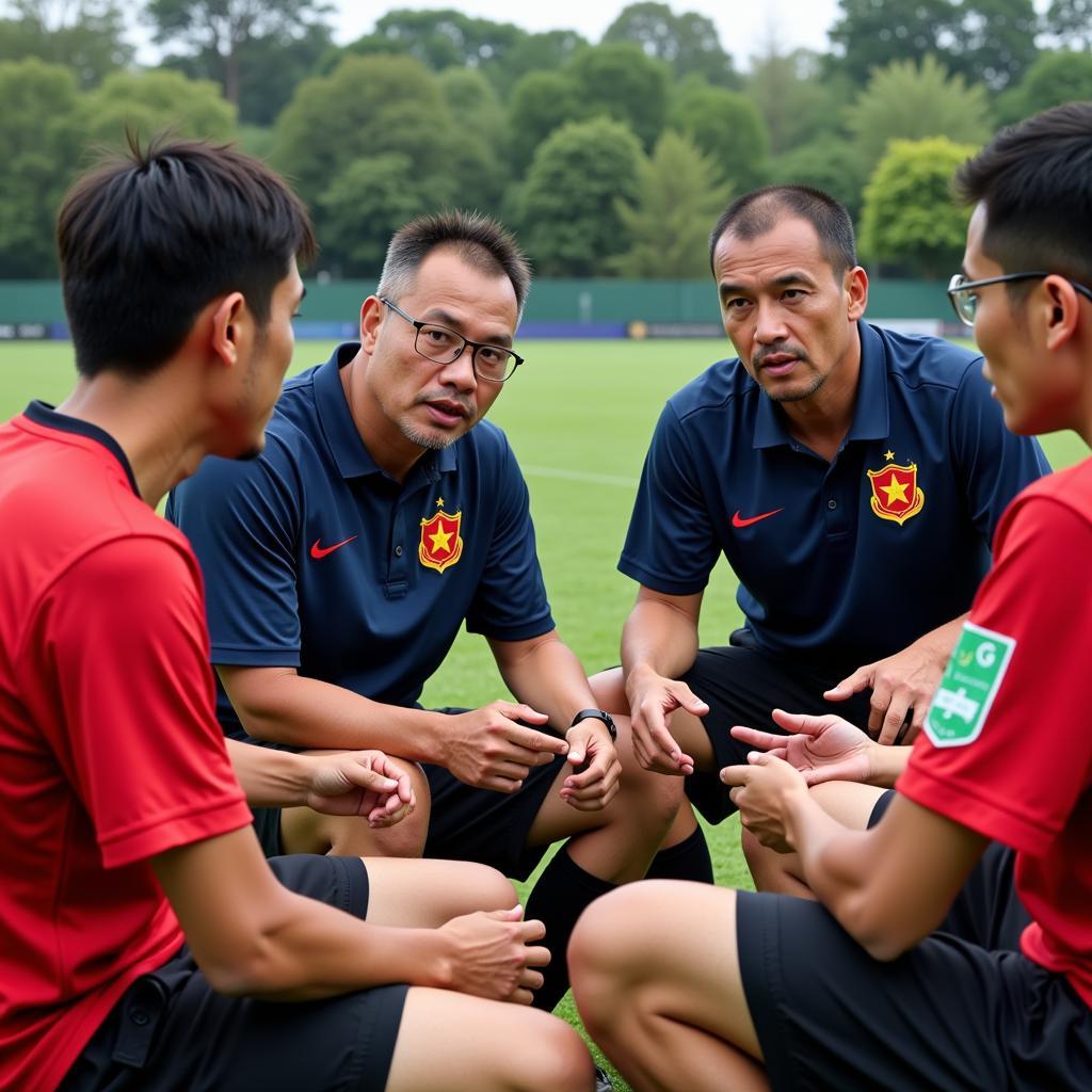 Vietnam National Team Tactical Discussion with Overseas Players