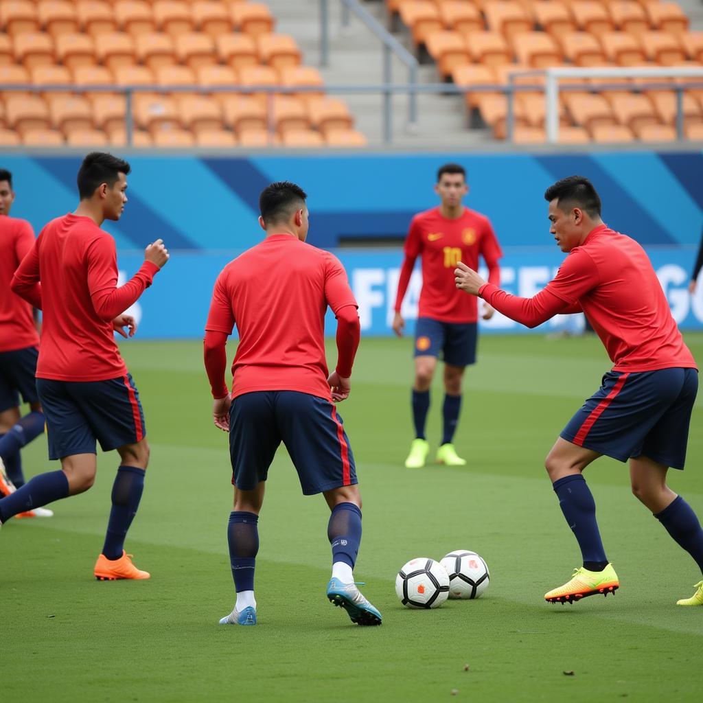 Vietnam U23 Football Team in Training