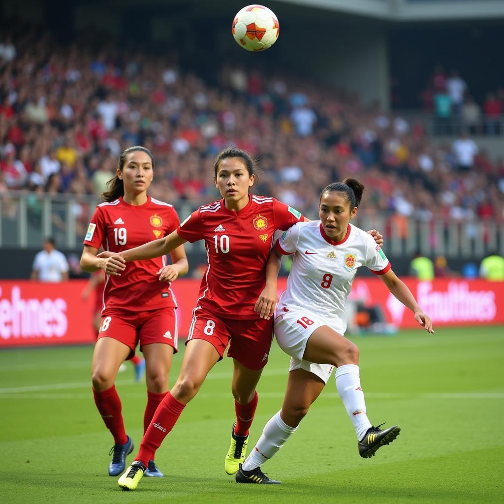 Vietnam Women's Football League Match Action