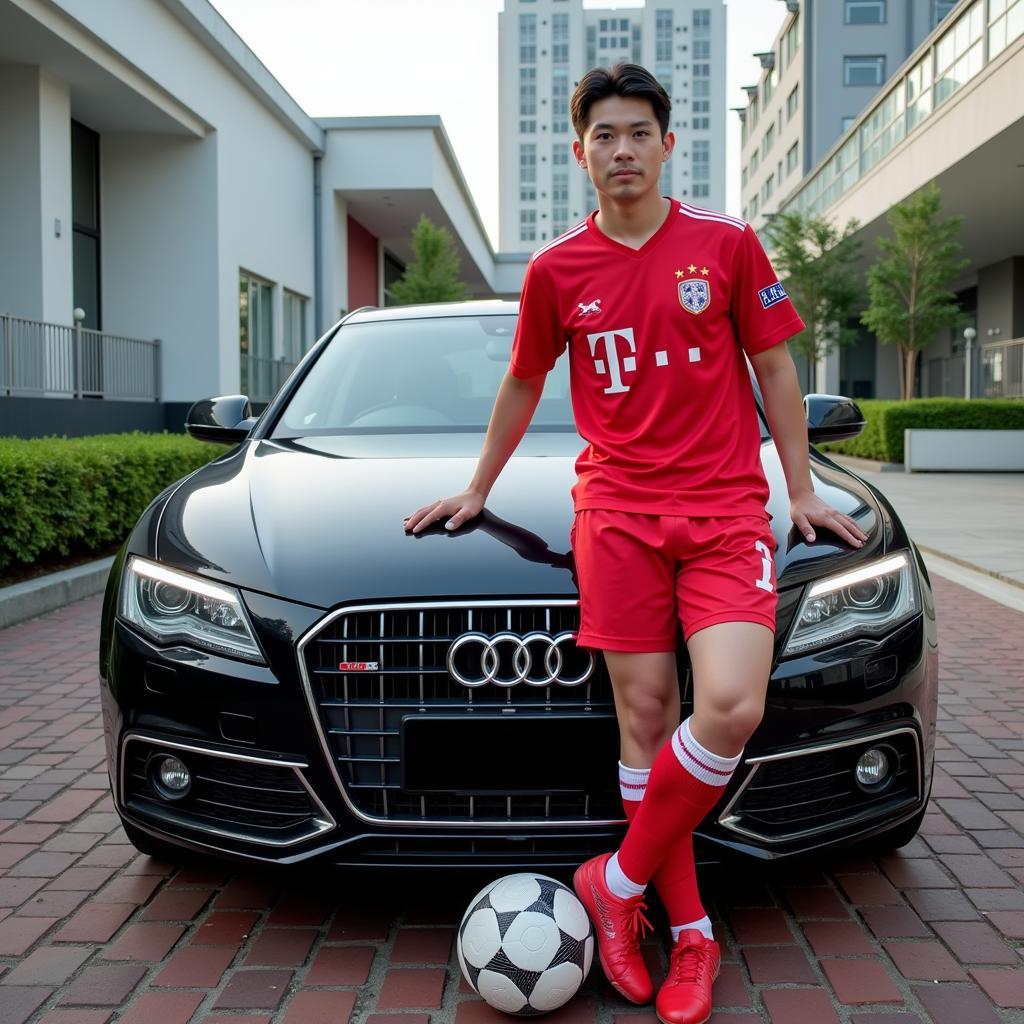 Vietnamese Football Player Car Endorsement