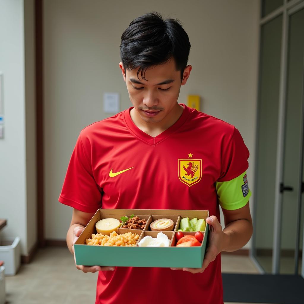 Vietnamese Football Player Meal Preparation