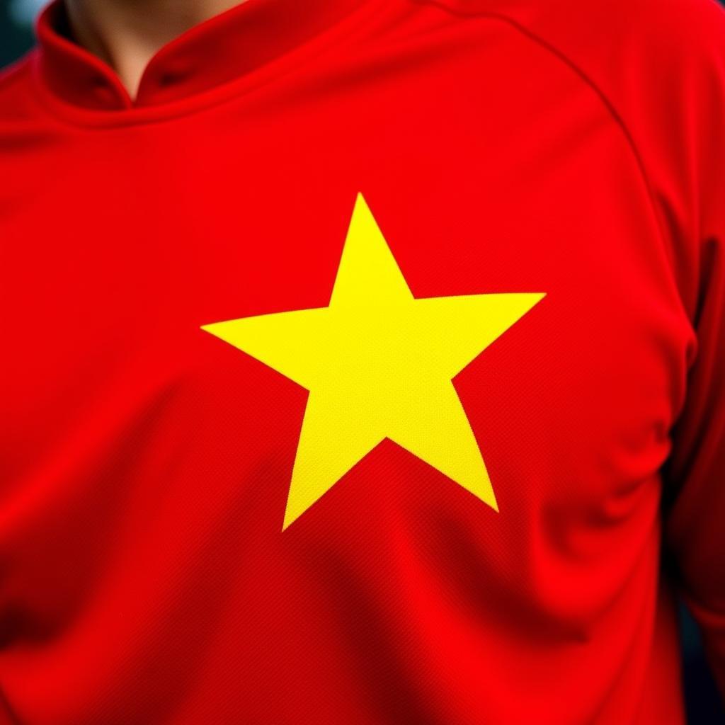 Vietnamese Football Team Jersey with National Flag