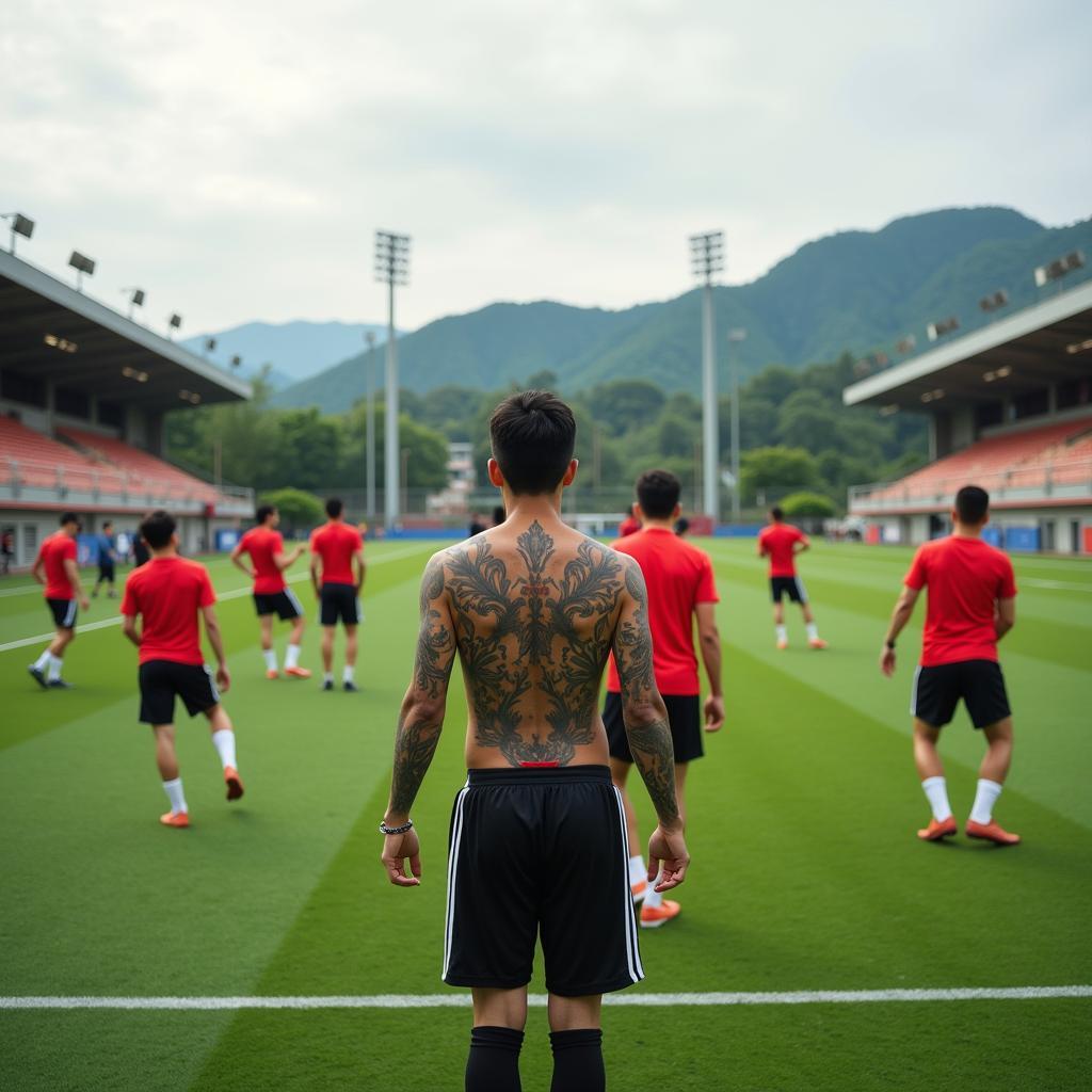 Vietnamese Football Team Training