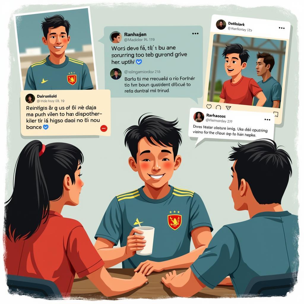 Vietnamese Footballer Cultivating a Positive Online Presence