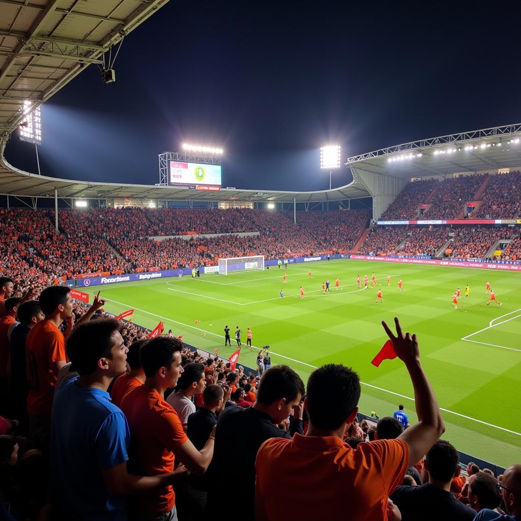 V.League Fans Cheering in the Stadium