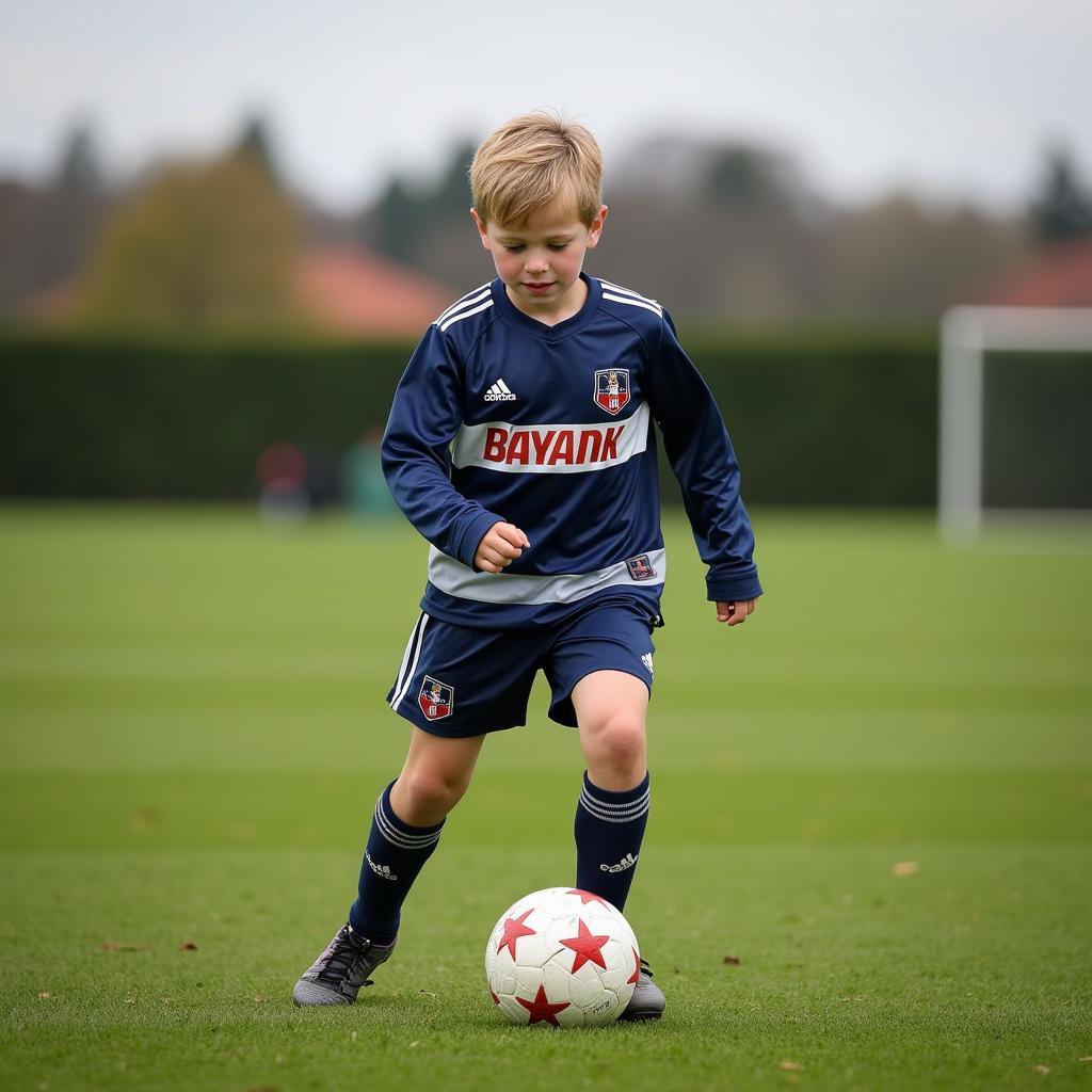 Erling Haaland playing for Bryne FK youth team