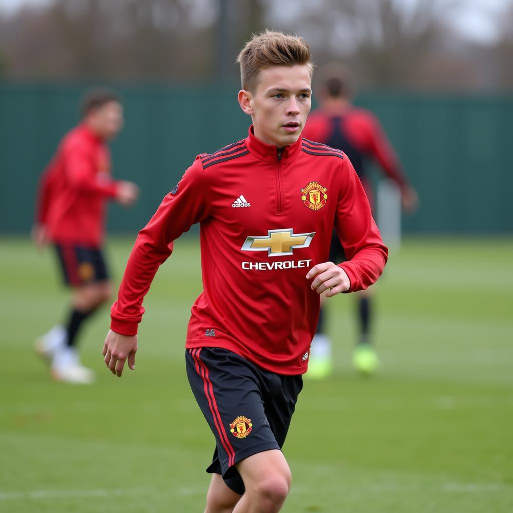 Young Player Training at Manchester United Academy