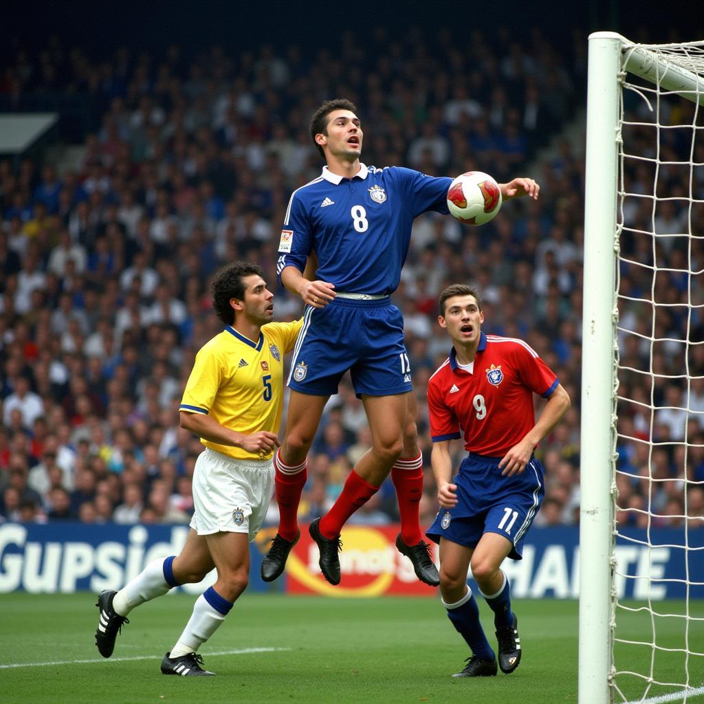 Zinedine Zidane's Powerful Header in the 1998 World Cup Final